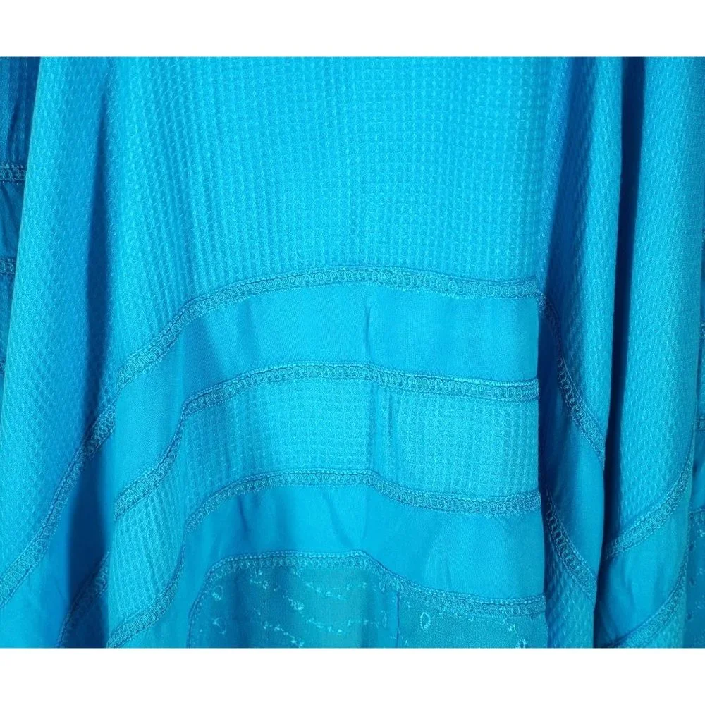 Added Dimensions Dress for Catherines Size 1X Blue Boho Hippie Midi Maxi‎